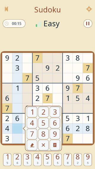 Игровое поле Sudoku Sakura — светлая тема